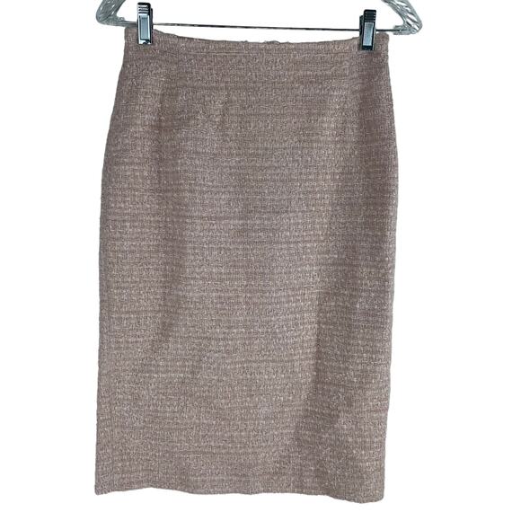 MaxMara Tweed Pencil Skirt Wool Blend Knee Length Size 4 - Picture 1 of 6
